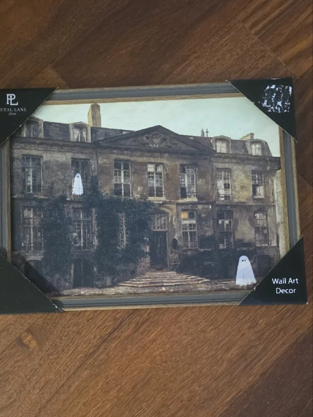 Halloween Vintage Manor Framed Wall Art - Brown Nwt